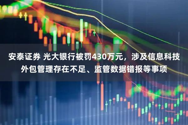 安泰证券 光大银行被罚430万元，涉及信息科技外包管理存在不足、监管数据错报等事项