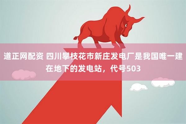 道正网配资 四川攀枝花市新庄发电厂是我国唯一建在地下的发电站，代号503
